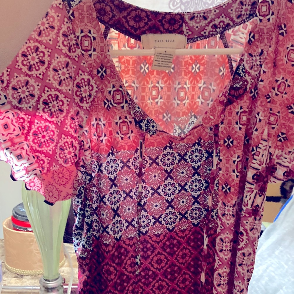 Diana Belle pink spandex shirt